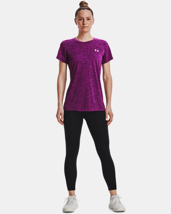 T-shirt voor dames UA Tech™ Twist, Purple, pdpMainDesktop image number 2